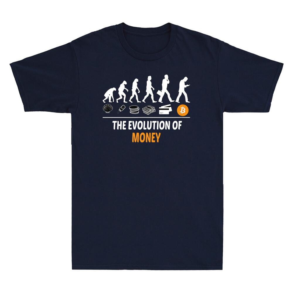 Btc Evolution Of Money Tee Funny Btc Currency Meme Unisexs Tshirt