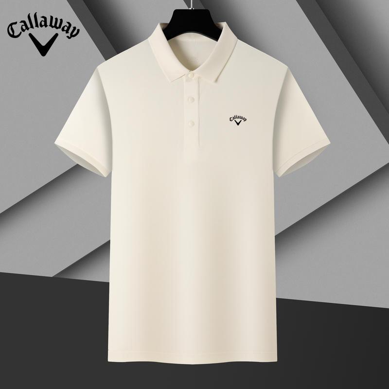 Callaway 2025 Летняя вышивка Гольф Бизнес Отдых Спорт Ледяной бисер Хлопок Ледяной чувствительный волокна Поло Рубашка