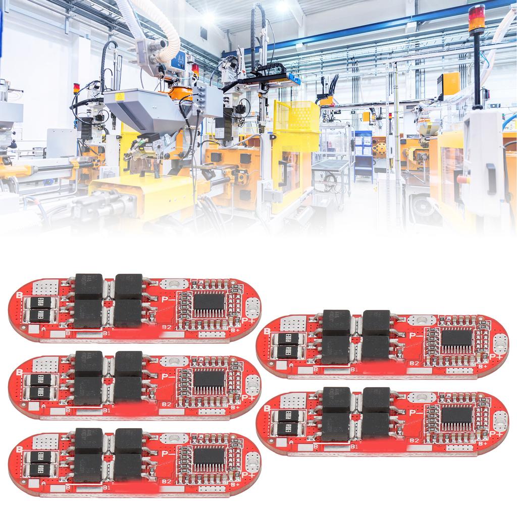 5Pcs Lithium Battery Protection Board Charge Discharge Module 1‑5S 3.7V 20A for Ternary Cell