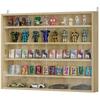 5-Tier Adjustable Wooden Notice Board with Glass Doors. Wood Color. 80x9.5x60cm