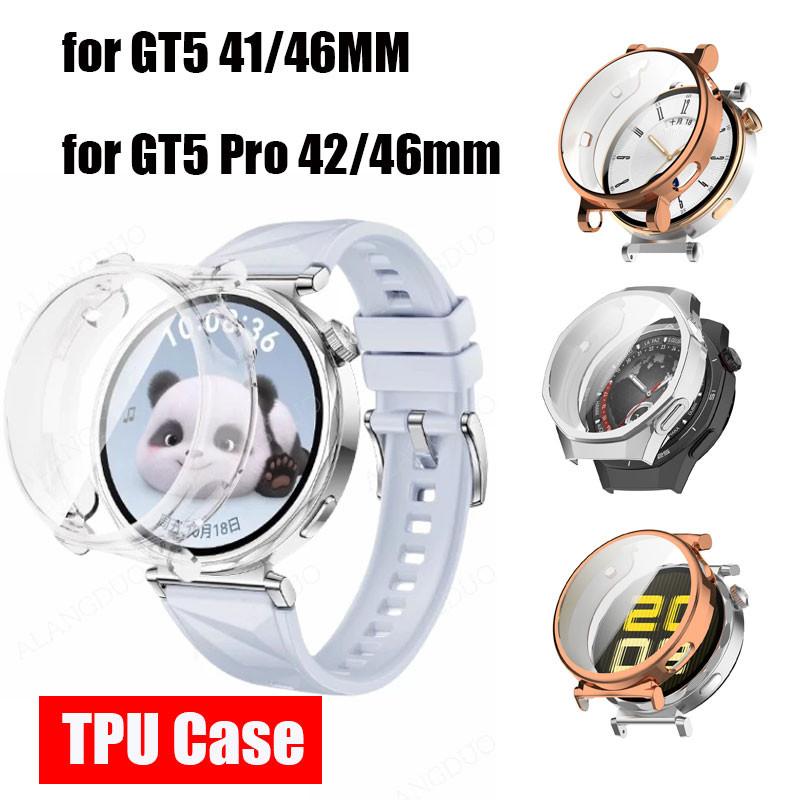 Чехол для часов Huawei Watch GT 5 / GT5 Pro 46 мм 42 мм 41 мм Защитная пленка для экрана с полным покрытием Мягкий защитный чехол-бампер Аксессуары