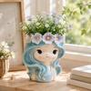 Decoration Girl Shape Planter Desktop Storage Flower Container Creative Fairy Flowerpot  Table