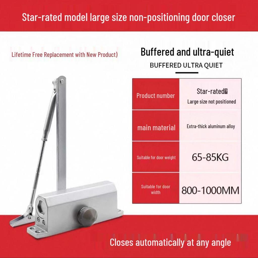 Автоматический гидравлический доводчик двери с отскоком для противопожарных дверей - Не требует сверления