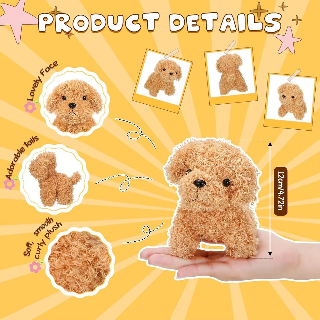 12-48Pcs Teddy Dog Plushies Bulk Adopt A Puppy Party Dog Birthday Gift Party Favor Puppy Stuffed Animal For Kids Party Decor