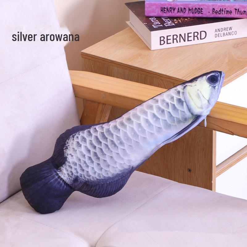 Плюшевая игрушка-рыба из кошачьей мяты: Подушка для саморазвлечения, устойчивая к царапинам и износу, для кошек