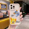 Чехол для мобильного телефона Samsung A35 кот и мышь милая кукла S24Ultra креативный трехмерный мультяшная пара мягкий