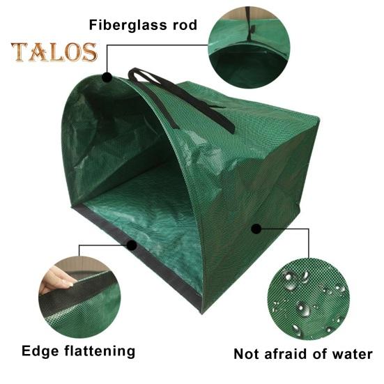 Leaf Collection Bag with Reinforced Carry Handle Large Capacity Garden Leaf Bag Portable Easy Assembly Dustpan Leaves Debris Collector for Lawn Care