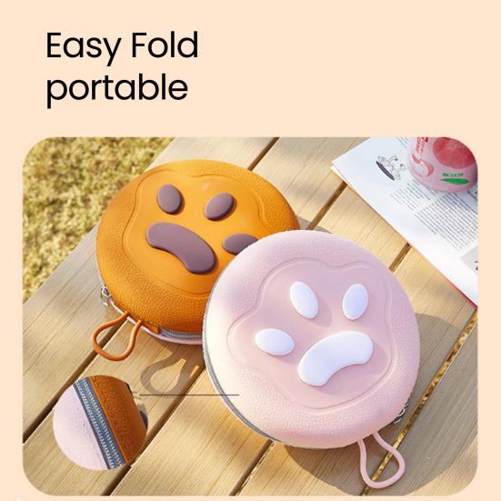 Складные миски для собак Портативная кормушка для питомцев 2-в-1 Складная миска для еды и воды для собак Складная силиконовая кормушка для путешествий, кемпинга, прогулок