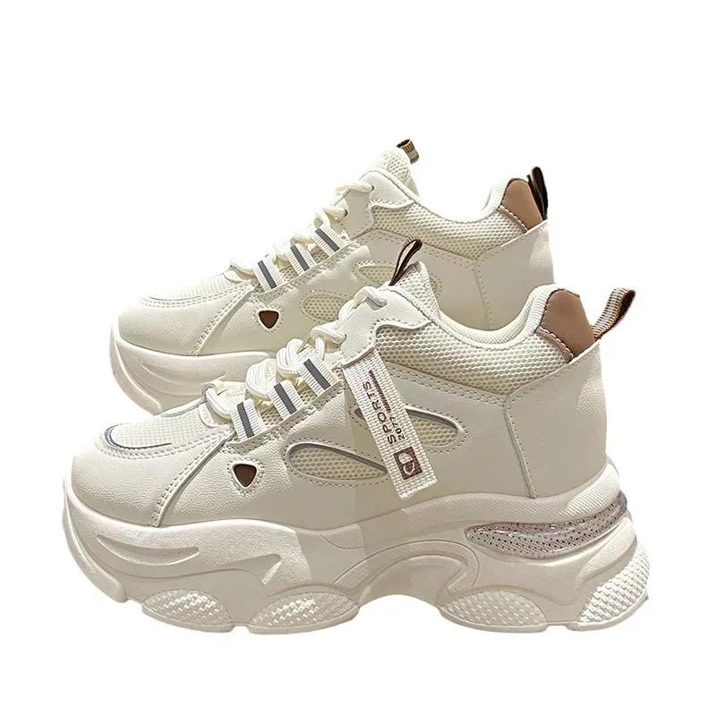 Дышащие массивные кроссовки женские модные спортивные туфли на толстой подошве для женщин весна Zapatillas De Deporte Tenis Feninino