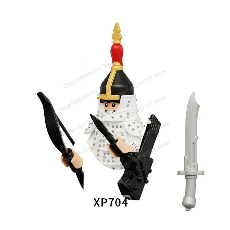 MOC Фигурки Китайских Солдат Строительные Блоки Замок Династии Шанчжоу Династии Цинь Воин Рыцари Армейские Аксессуары Кирпичики Игрушки