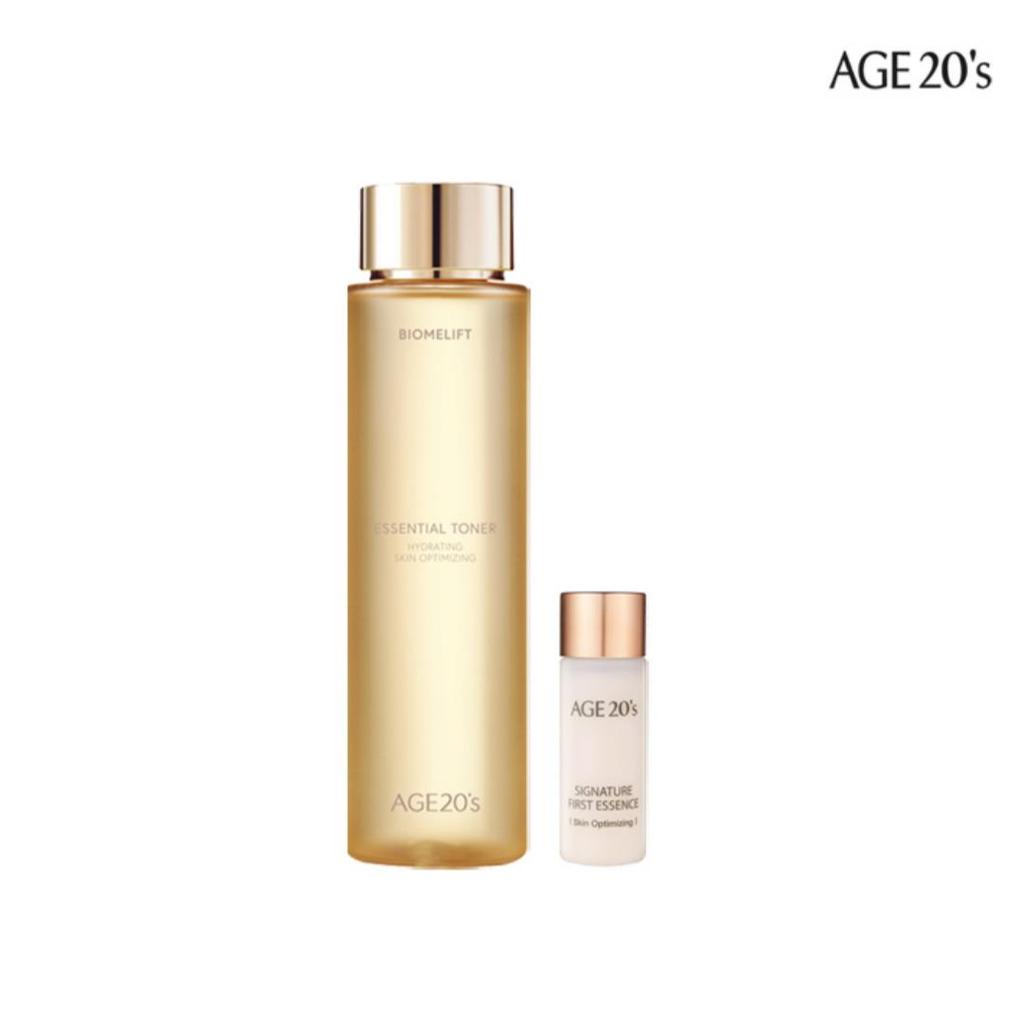 AGE20'S Biome Lift Essential Toner + Signature Essence 30ml – Hydration and Skin Firming Duo