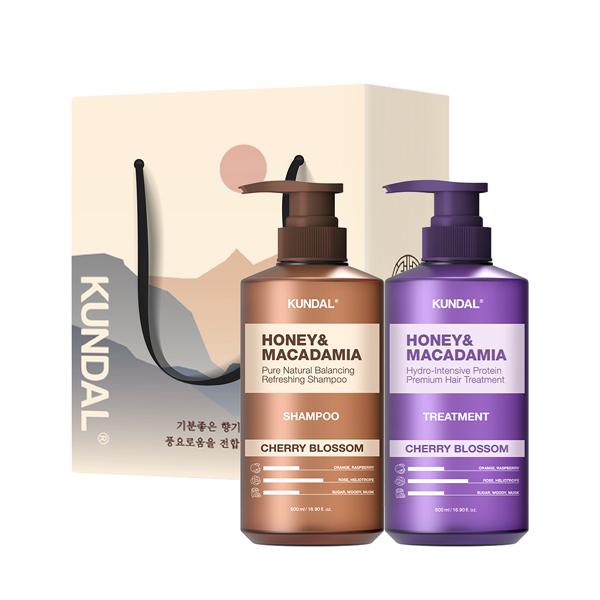 Kundal Hair 2 Holiday Gift Set B Cherry Blossom, 1 набор, набор популярной корейской косметики