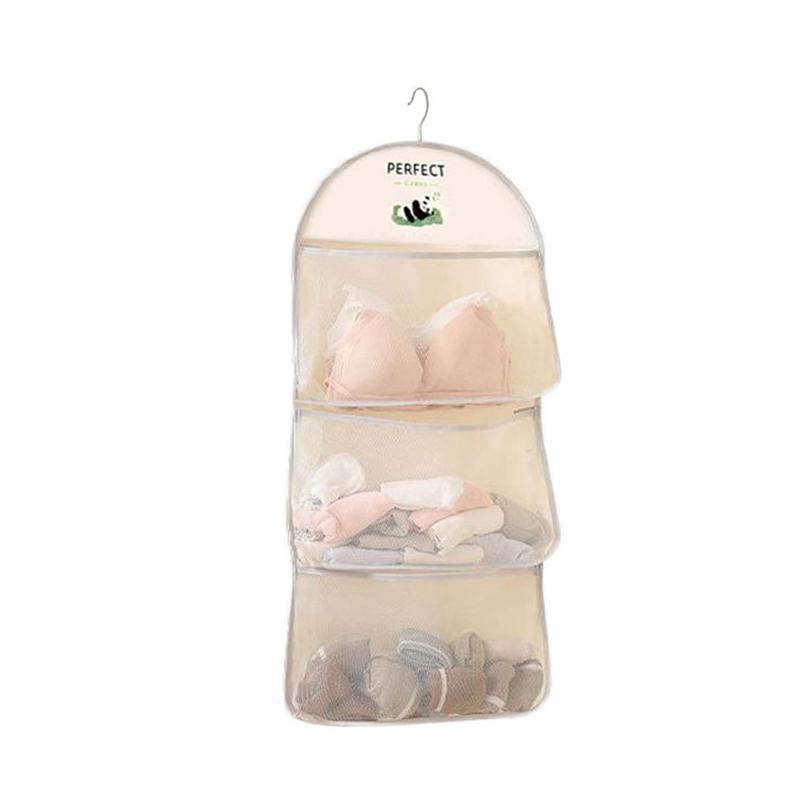 Single/Double/Three-Layer Hanging Mesh Bag Closet Dormitory Hanging Bag Net Bag Underwear Storage Bag