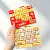 26-key Keyboard Keychain Pressable Keys Press Button Toy Cute Keyboard Fidget Toy  Bag Ornament