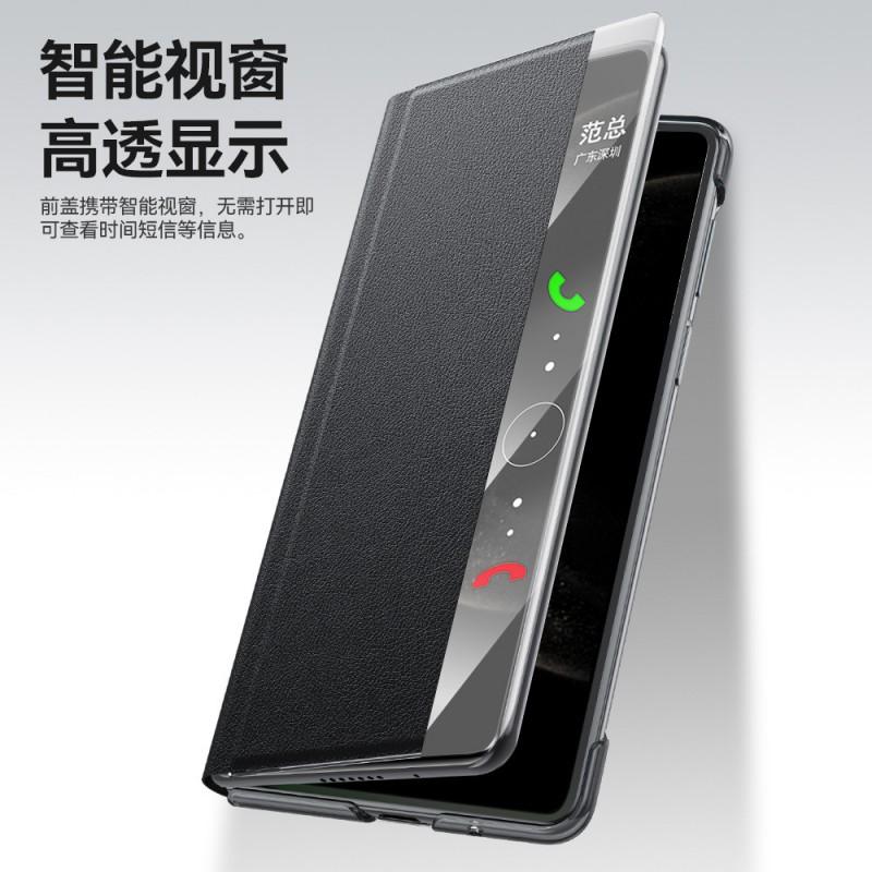 Foldable Phone Case With Smart Window Mate X6 X5 X3 Flip Cover Full Protection PU Leather Wallet Stand