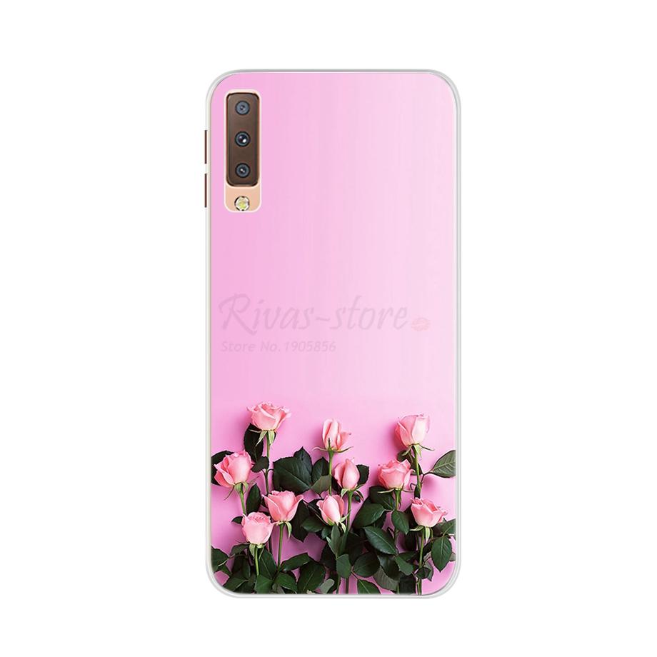 for Samsung A7 2018 Case Soft Silicone Back Cover Cute Cartoon Phone Case For Samsung Galaxy A7 A 7 2018 A750 A750f Case Bumper