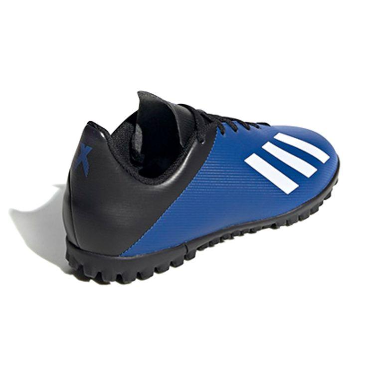 Adidas X 19.4 Turf Boots Non-Slip Shock Absorption Durable Low Top Kids Soccer Shoes Kids Footwear Blue Black White FV4662