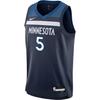 Жилет X Баскетбольная майка NBA Timberwolves Edwards Домашняя 5 Спортивный дышащий Детские топы Темно-синий 9Z2B7BX2P-AED