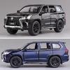 Toyota Lexus LX570 Большой внедорожный внедорожник Симуляция Литой и Игрушечный транспорт Звуки и Свет Машина с инерционным двигателем 1:Модель коллекции 32 сплава