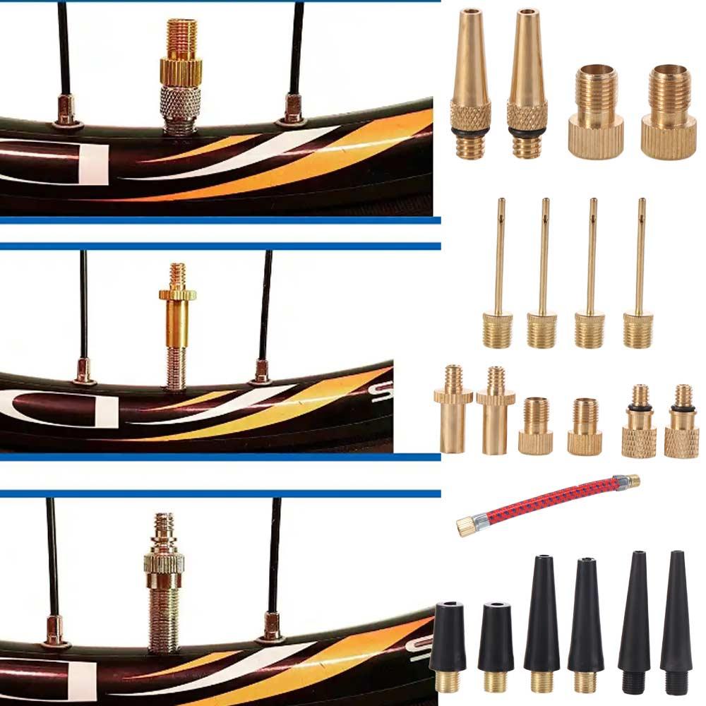 Inflator Tool Presta Schrader Valve Pump Needle Valve Adapter Tools Sports Balls