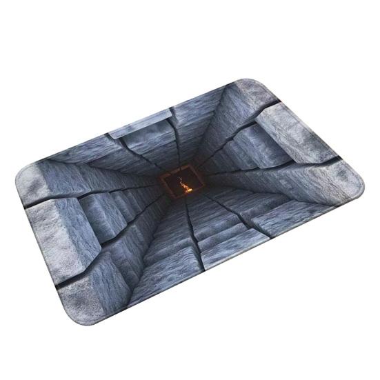 Yousheng 3D Ковер с ямой Реалистичный коврик для пола с бездонной ямой Забавный ковер с оптической иллюзией с нескользящей основой для прихожей, гостиной, ванной комнаты