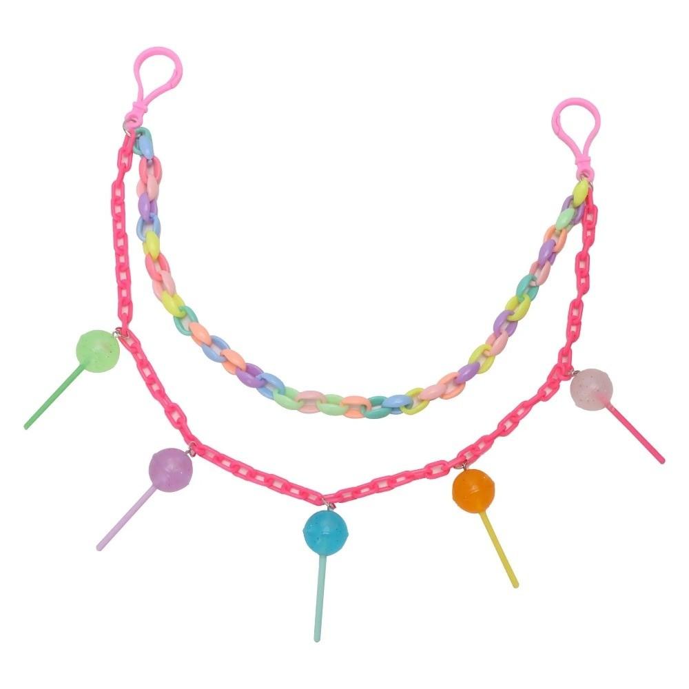 Double-layer Rainbow Pant Chain Candy-colored Resin Chain Keychain Acrylic Trousers Chains Girls