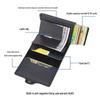 Men's Carbon Fiber RFID Anti-Theft Double Layer Metal Card Holder Wallet