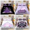 Домашние покрывала, наволочка с мультяшным волшебным котом, пододеяльник, комплект постельного белья