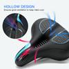 Shock Absorbing Wide Bike Seat Bicycle Saddle with Tool Waterproof Breathable Hollow Bicycle Seat Cushion Mountain Bike