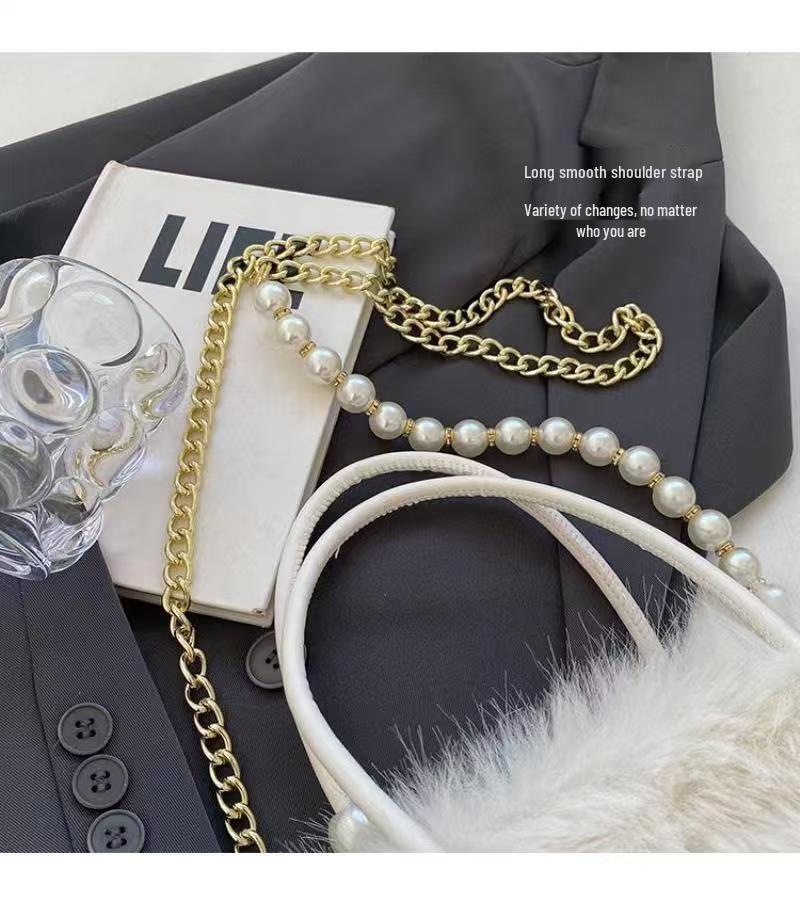 Жемчужная пушистая сумка - 2025 трендовая весенне-летняя женская сумка через плечо