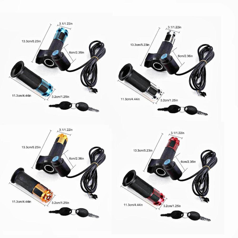 Ручка газа 12-84В с цифровым дисплеем и замком для электросамоката, электровелосипеда, мотоцикла