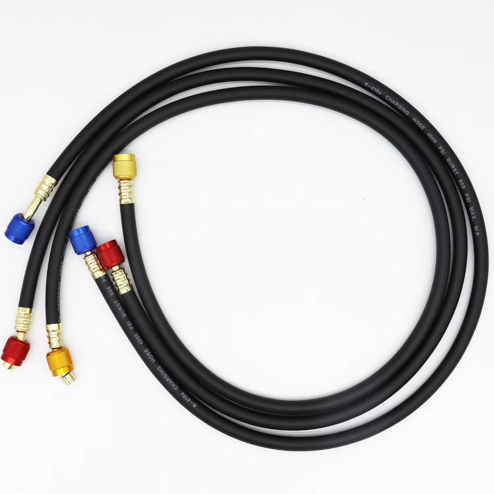 1/4 Inch SAE AC Refrigerant Charging Hoses Freon Charging Hose Set Commercial Refrigeration