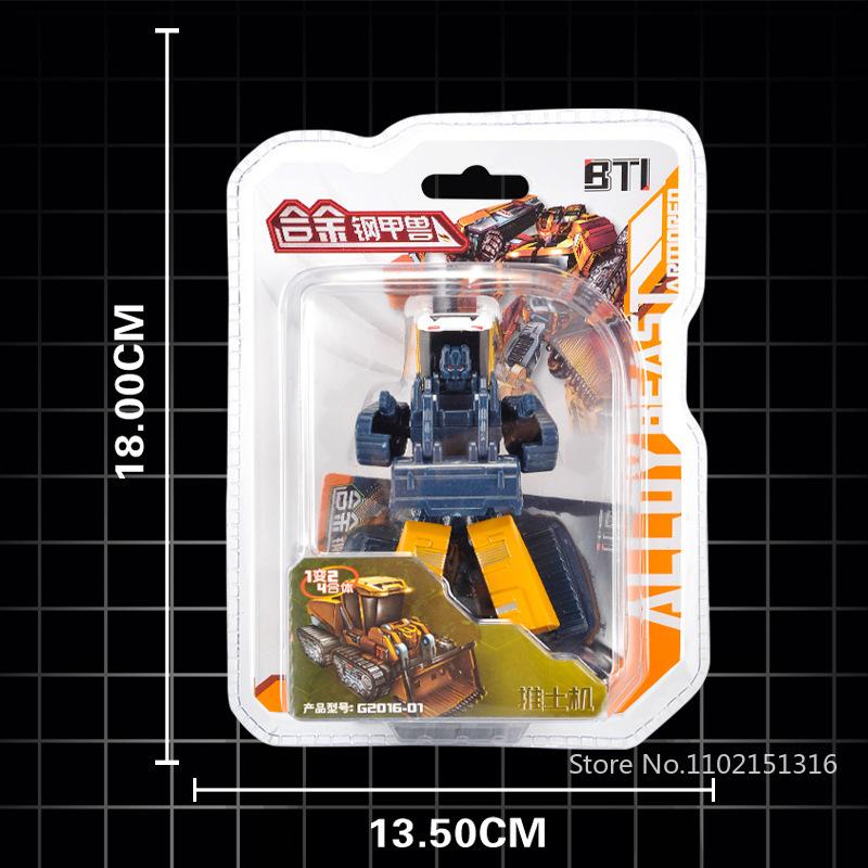 2 in 1 Deformation Robot Train Bulldozer Excavator Transformation Robot Toy Model Toys Movable Engineering Vehicle Robot