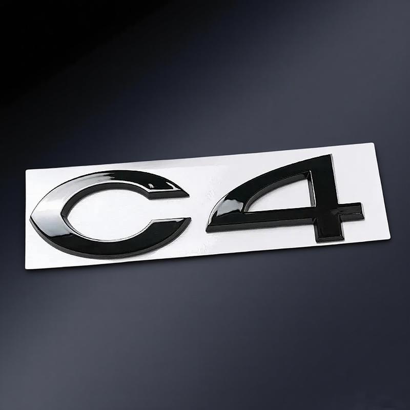 Черно-серебристый для Citroën C1 C2 C4 C5 Elysee ABS Хромированный Логотип Эмблема Буквы Значок Внешний Стайлинг Автомобиля Авто Наклейка на Задний Багажник
