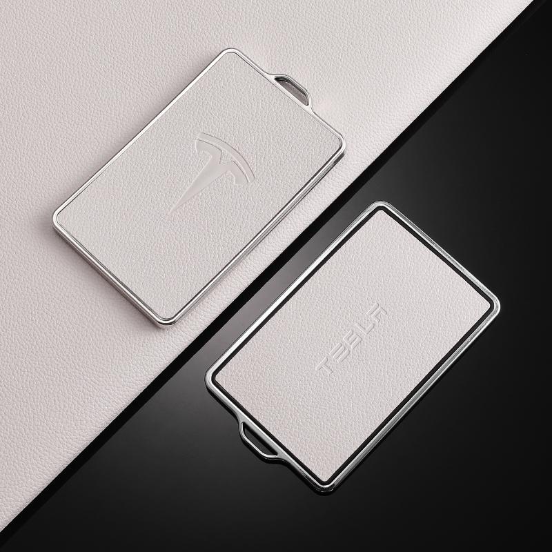 TPU Leather Car NFC Key Case Shell Cover Fob For Tesla Model 3 Model S Model X Model Y Keyless Protector Holder Auto Accessories