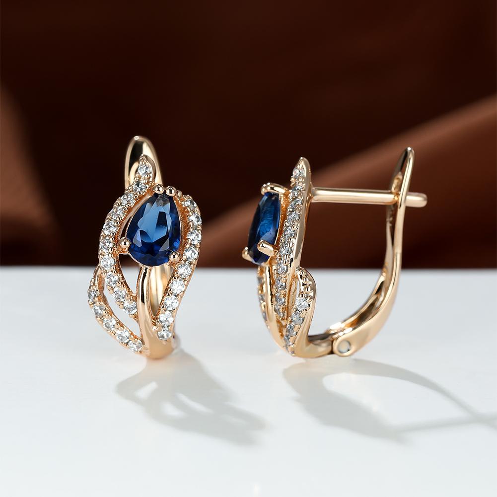 Изысканные женские украшения с каплями воды, красивые красные, синие, фиолетовые каменные серьги, серьги-кольца, романтический подарок на день святого валентина