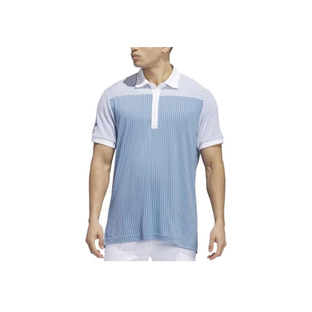 Adidas Originals X Bogey Boys Collaboration SS23 Полосатая повседневная рубашка поло с коротким рукавом Мужские рубашки поло синего цвета IB6665