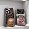 Смешные мемы с котами Милый чехол для телефона Для iPhone 11,12,13,14,15,16,17,Pro,Max,Plus,E,Air,Mini IMD Матовый Черный