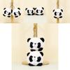 Cute Panda Plush Keychain Charming Couple Bag Ornament Short Plush Toy Gift