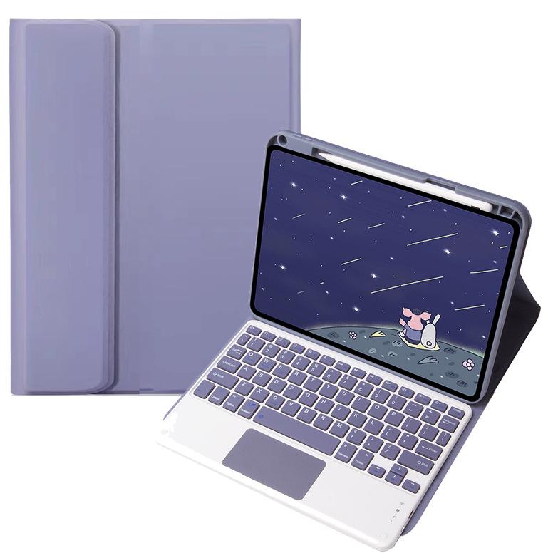 Совместимый чехол-клавиатура Bluetooth из кожи с отсеком для стилуса для планшетов Xiaomi Tablet 5/6/7/8 Pro / RedmiPad 2
