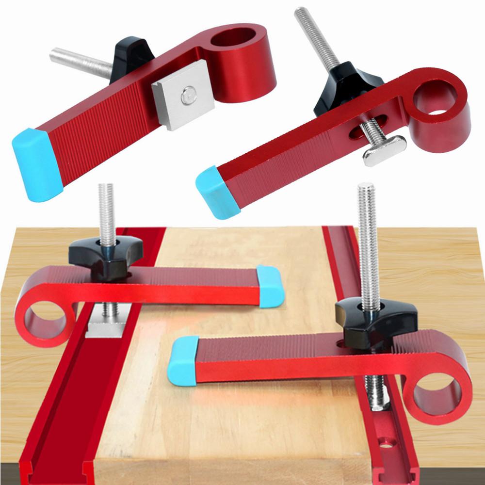 Aluminum Alloy T Track Hold Down Clamp Universal T-track Clamping Block Woodworking Joint Hand Tool