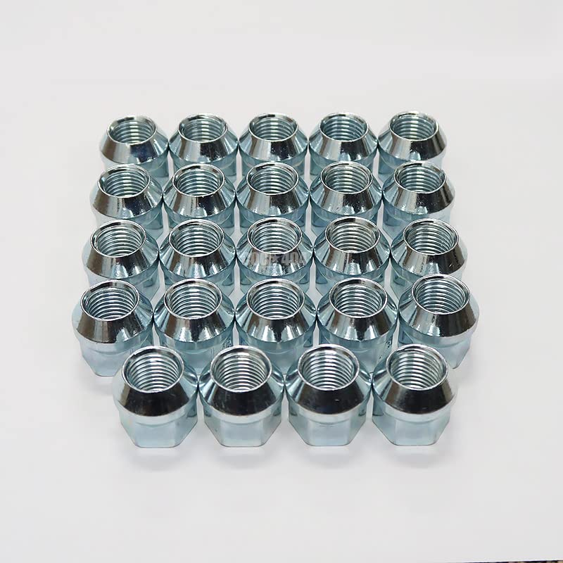 Колесная гайка M14 x 1.5 сквозного типа серебристая 24 шт.