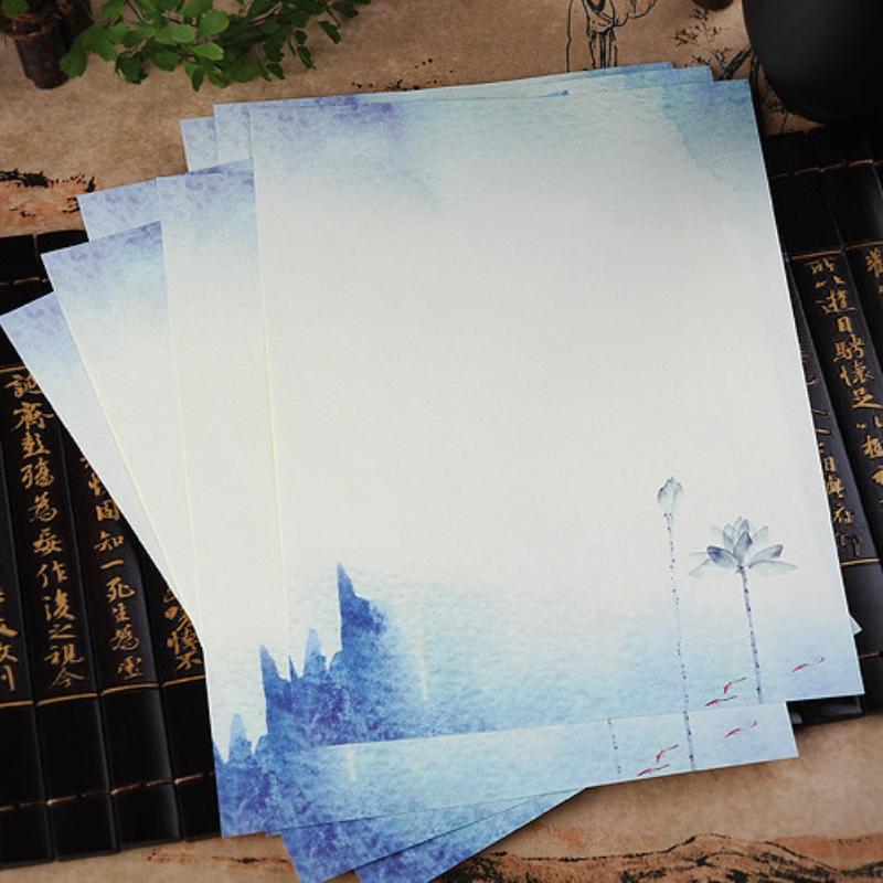 Letter Paper Creative Chinese Style Ancient Style B5 Letter Paper Stationery  Small Fresh and Beautiful Ink Can Be Written and Printed