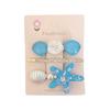 3pcs/Set Ocean Series Shell Starfish Hair Clips Pearl Barrette Princess Headdress  Hair Accessories