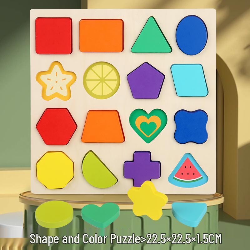 Montessori Kids' Educational Puzzle: Numbers, Letters, Shapes & Sizes Pegboard