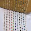 Colorful Shiny Crystal Beads Chains DIY Jewelry Crafts Necklace Chain Crystal Beads Zircon 1Meter Necklace Making Accessories