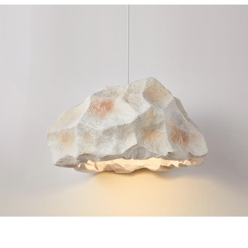 Дизайнерская люстра для ресторана, персонализированная лампа, имитация камня, микроцемент, японский стиль, педантовая лампа ручной работы