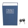 Book Safe Small Blue ABS Iron High Capacity Durable Mini Money Box with Key for Friend Family Gift