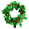 Lightweight Bendable Garland 24.6FT Christmas Wire Garland, Red Green Leaves/Striped Candy/Snowflake Shiny Tinsel Home Holiday Seasonal Ornament