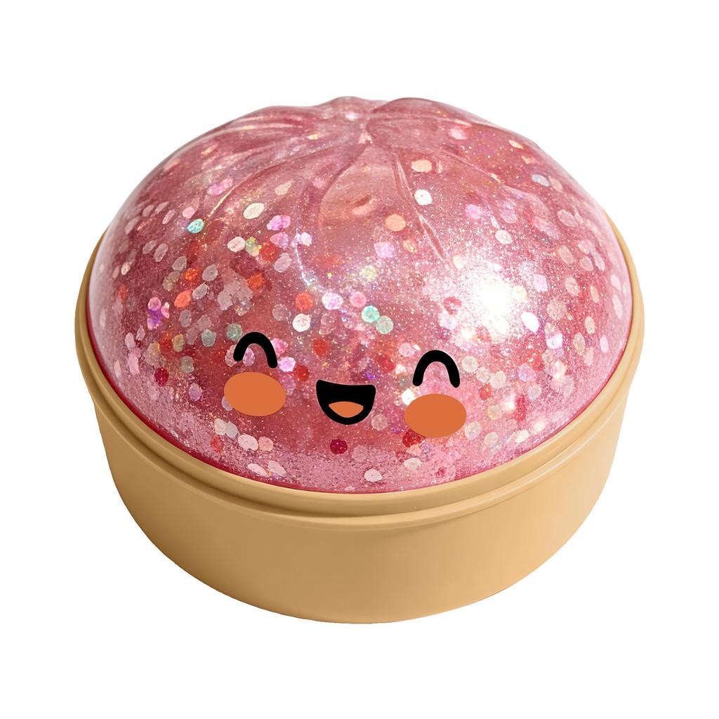 Dumpling Stress Balls Toy with Steamer Simulation Food Squishies Bun Fidget Sensory Toys for Home Desktop Decoration Party Gifts